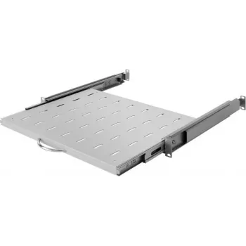 IT-BUDGET 19 inch Wysuwana Półka, Pełny Wysuw, Nośność 30 kg, Głębokość 350 mm, Jasnoszara (90ITBAFB350G)