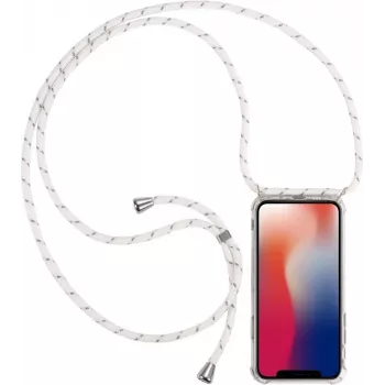 Etui na szyję CYOO z smyczą do iPhone 12/12 Pro 6,1 inch – biały silikon CY122106