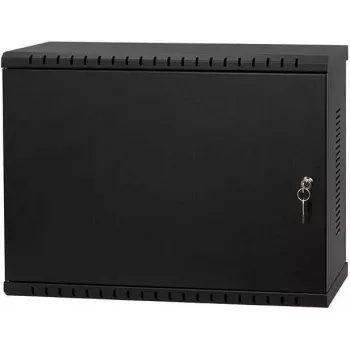 IT-BUDGET 19 inch szafa dystrybucyjna ścienna, 3U, instalacja pionowa o zmiennej głębokości, głębokość 180 mm, maks. głębokość instalacji 300 mm, czarna 90ITBWV19VTV3S
