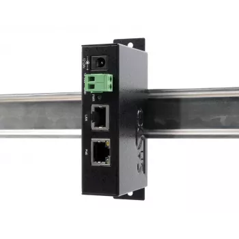 EXSYS EX-6007POE-WO Injector PoE+ Gigabit, obudowa metalowa, wejście 12-24V DC, bez zasilacza