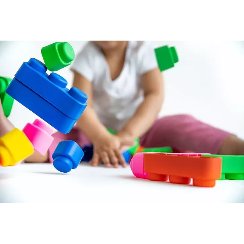 Gerardo's Toys Zestaw miękkich klocków do budowania, 71 elementów, pianka EVA, wielokolorowy