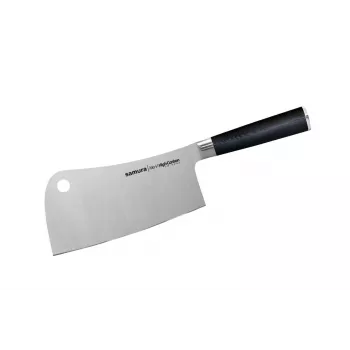 SAMURA Harakiri Nóż Cleaver 180 mm, stal nierdzewna AUS-8, czarny uchwyt ABS