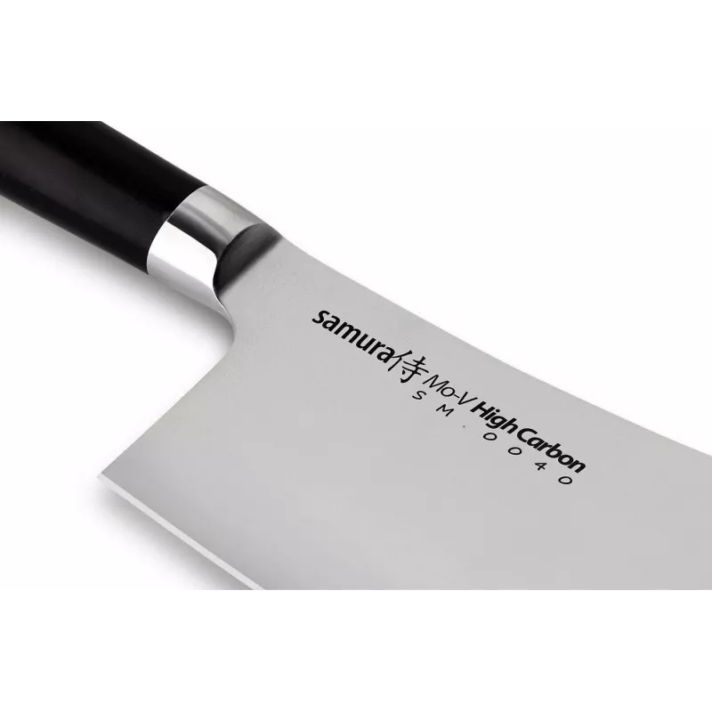 SAMURA Harakiri Nóż Cleaver 180 mm, stal nierdzewna AUS-8, czarny uchwyt ABS