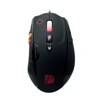 Thermaltake VOLOS Black laserowa mysz gamingowa, 6500 DPI, 14 przycisków, przewodowa