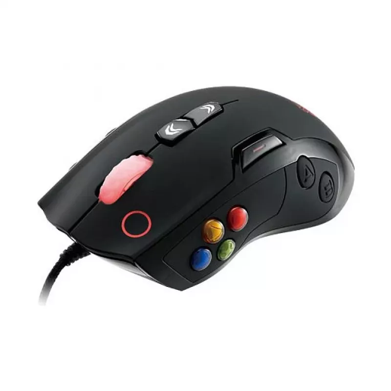 Thermaltake VOLOS Black laserowa mysz gamingowa, 6500 DPI, 14 przycisków, przewodowa