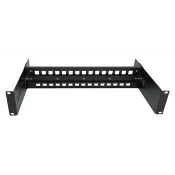 EXSYS Zestaw montażowy DIN-Rail do szafy Rack, 2U, 19-calowy, 35mm DIN-Rail, Czarny EX-6090