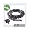 Quadrios 25CA740 Oplot pleciony na kable, rozciągliwy PET, czarny, 3 m, do wiązek 25-32 mm
