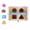 Gerardo's Toys Drewniany domek z zamkami zabawka edukacyjna dla małych dzieci 18m+