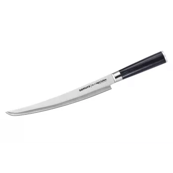 Nóż do krojenia SAMURA Harakiri 230 mm stal AUS-8, pełny trzpień, czarny rękojeść ABS