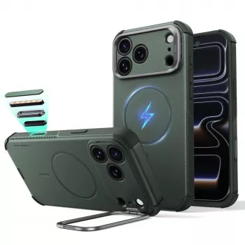 ESR Cyber Tough Kickstand MagSafe etui dla iPhone 17 Pro Max / 18 Pro Max zielone
