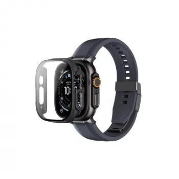 AMAZINGTHING Radix etui z pełną ochroną ze szkłem hartowanym do Apple Watch Ultra 3 49mm - czarny
