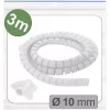 Quadrios 25CA743 Rozszerzalna pleciona osłona kabli, PET, biała, 3 m, maks. wiązka 10 mm