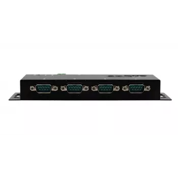 EXSYS EX-6164 4-portowy serwer urządzeń szeregowych RS-232, Ethernet na szeregowy, metalowy, 10/100 Mbps, Virtual COM