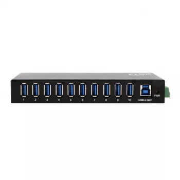 EXSYS EX-11290HMS Hub USB 3.2 Gen 1 10-portowy z zasilaczem 12V/5A
