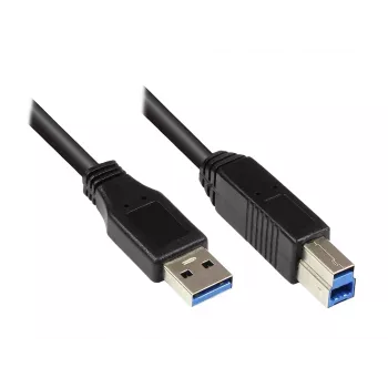 Kabel EXSYS USB 3.0 Typ-A męski do Typ-B męski 1,0 m Czarny EX-K1503