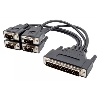 EXSYS Octopus kabel szeregowy, 4x DB9 męski do HD44 męski, 0,6m, czarny EX-OPTC4-9-SM