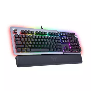 Thermaltake Argent K5 mechaniczna klawiatura gamingowa - Cherry MX Speed Silver, RGB, układ niemiecki