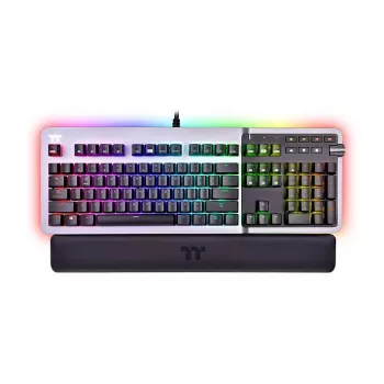 Thermaltake Argent K5 mechaniczna klawiatura gamingowa - Cherry MX Speed Silver, RGB, układ niemiecki