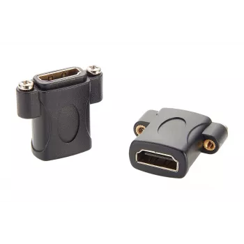 Adapter panelowy HDMI żeńskie-żeńskie EXSYS EX-49305, typ D, 4K@60Hz, czarny