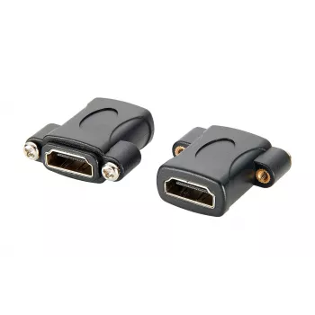 Adapter panelowy HDMI żeńskie-żeńskie EXSYS EX-49305, typ D, 4K@60Hz, czarny