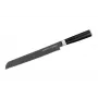 Nóż do chleba SAMURA Harakiri 230 mm Stonewash stal AUS-8 ząbkowane ostrze czarny ABS rękojeść