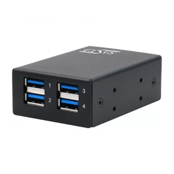 EXSYS USB 3.2 Gen1 4-portowy metalowy hub z ochroną ESD 15KV (EX-11240HMS)