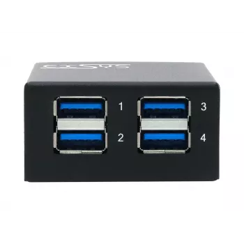 EXSYS USB 3.2 Gen1 4-portowy metalowy hub z ochroną ESD 15KV (EX-11240HMS)