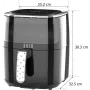 QUIN 4,5L cyfrowa frytkownica beztłuszczowa, 1500W, 80-200°C, timer 60 min, 8 programów, czarna