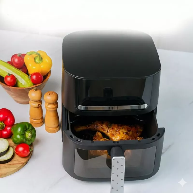 QUIN YJ-6505ADV Cyfrowa frytkownica beztłuszczowa 6,5 l Czarna