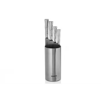 SAMURA Bamboo 4-elementowy zestaw noży ze stojakiem bambusowym, stal AUS-8