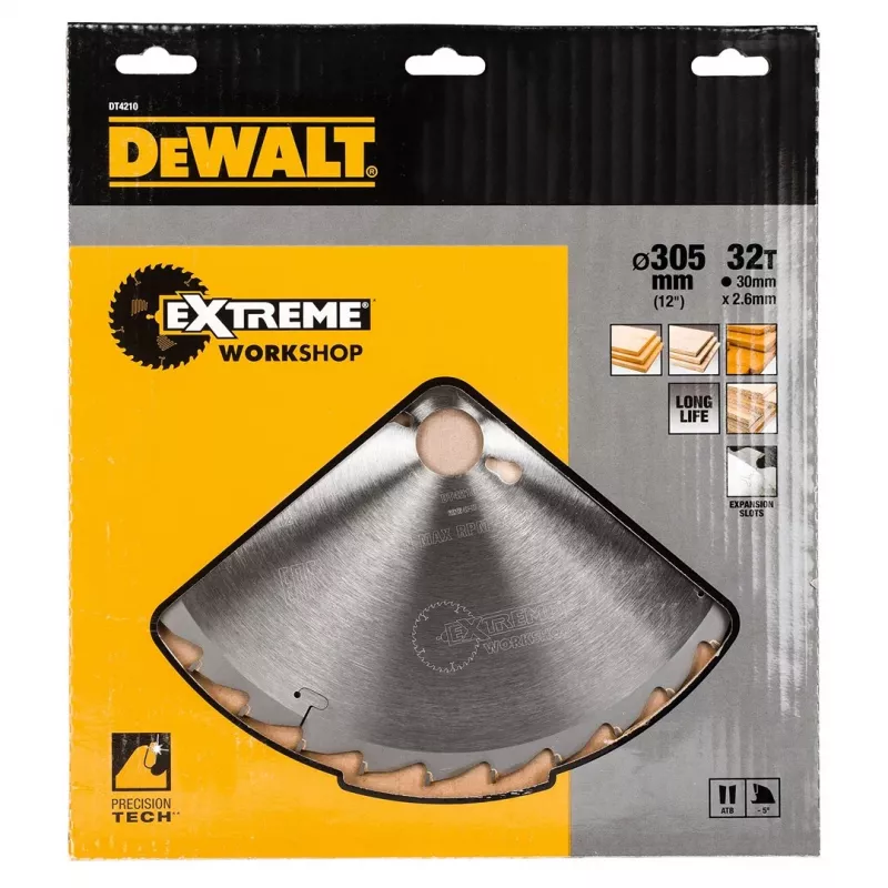 DEWALT DT4210-QZ Extreme Runtime Tarcza do piły tarczowej 165mm x 20mm otwór, 24T TCT, do cięcia drewna
