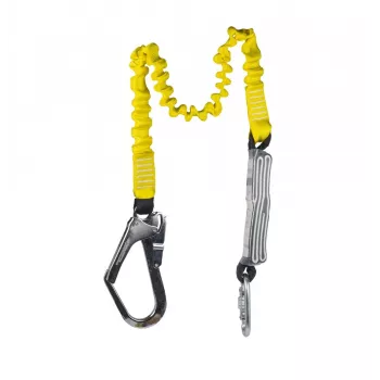 C.K Tools T8008 Linka samohamowna z absorberem energii, 2m, jednodźwigarowa, stalowy karabinek i hak rusztowaniowy, EN 354/355/362