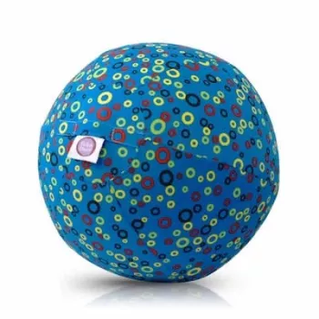 BUBA BLOON Bubabloon lateksowy balon z pokrowcem z tkaniny, kółka niebieskie