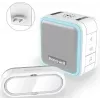 Honeywell DC515SP2L Bezprzewodowy dzwonek do drzwi z wtyczkowym dzwonkiem i przyciskiem, zasięg 150 m, 6 melodii, biały
