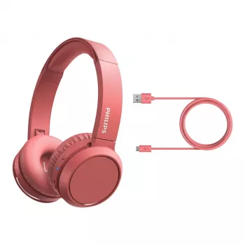 Philips TAH4205RD/00 Nauszne słuchawki Bluetooth, czerwone