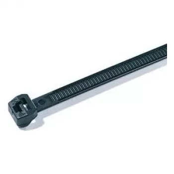 Opaska zaciskowa HellermannTyton serii OS z ząbkami na zewnątrz 100 x 2,5 mm, czarna, 100 sztuk 118-04700
