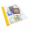 Rapesco Zippi Bags A5+ etui na zamek błyskawiczny, 250 x 195 mm, przezroczyste z niebieskim, pomarańczowym, zielonym, czerwonym, żółtym wykończeniem, zestaw 5 1502