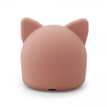 Trixie Baby Lampka Nocna Kot - Ładowalna Lampa LED z Silikonu z Czujnikiem Dotykowym, Ciepłe Białe Światło i 7 Kolorów Zmieniających Się