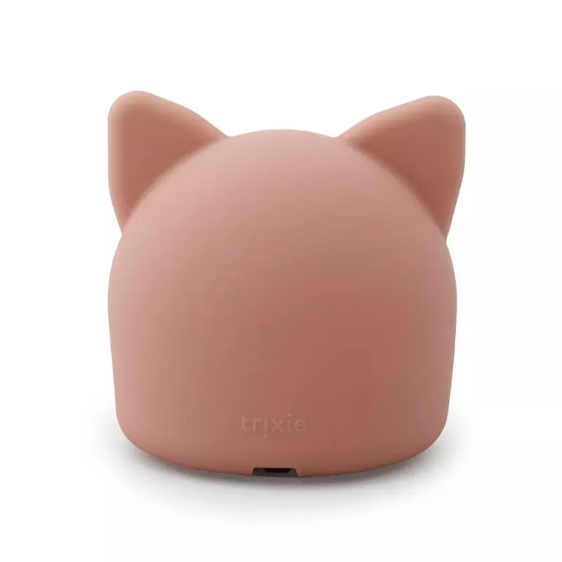 Trixie Baby Lampka Nocna Kot - Ładowalna Lampa LED z Silikonu z Czujnikiem Dotykowym, Ciepłe Białe Światło i 7 Kolorów Zmieniających Się