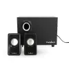Nedis CSPR10021BK Głośniki komputerowe stereo 2.0 zasilane przez USB, 6W RMS, czarne