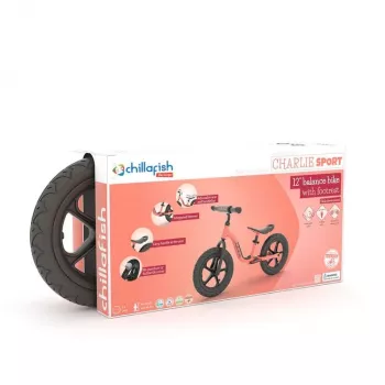 Chillafish Charlie Sport 12 Rowerek bez pedałów, Flamingo Pink, 2-5 lat