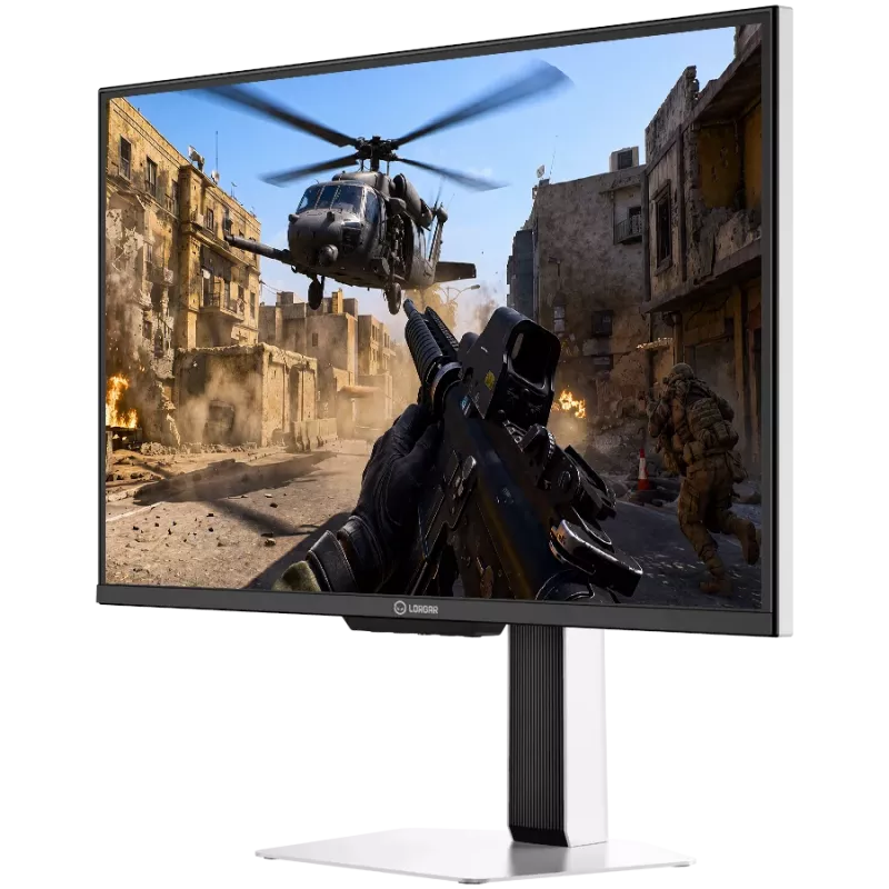 LORGAR 24,5 inch Full HD IPS 400Hz Monitor do gier, Dual LED, HDR600 Ready, regulacja wysokości, biały
