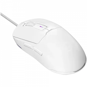 LORGAR LRG-MSA10R-WH Gamingowa mysz przewodowa, sensor optyczny Pixart PMW3311, MCU Hetai 571, 5000 DPI, 1000 Hz, 7 programowalnych przycisków, podświetlenie RGB, dla praworęcznych, biała
