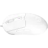 LORGAR LRG-MSA10R-WH Gamingowa mysz przewodowa, sensor optyczny Pixart PMW3311, MCU Hetai 571, 5000 DPI, 1000 Hz, 7 programowalnych przycisków, podświetlenie RGB, dla praworęcznych, biała