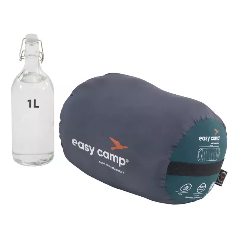 Śpiwór Easy Camp 240210 dla dorosłych, mikrofibra, Oxford, poliester, niebieski