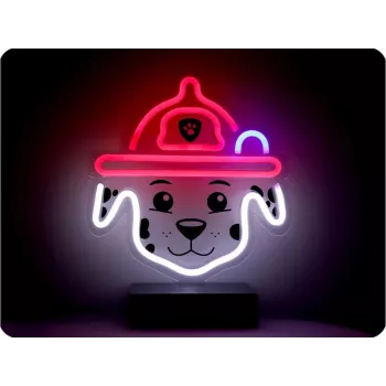 Lampa LED Neon PAW Patrol ze stojakiem dla dzieci, Marshall