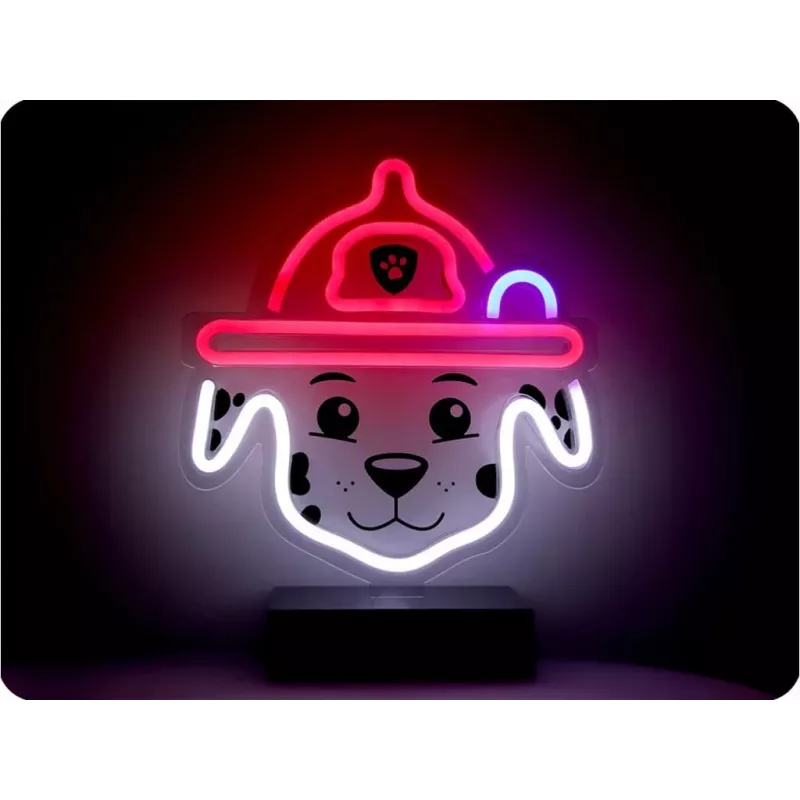 Lampa LED Neon PAW Patrol ze stojakiem dla dzieci, Marshall