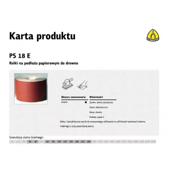 KRUGER & MATZ PS18E Rolka papieru ściernego, ziarnistość P150, 100 mm x 50 m, papier E, tlenek glinu