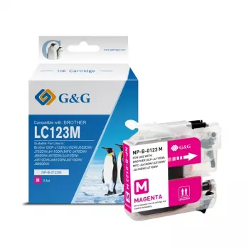G&G Kompatybilny wkład atramentowy do Brother LC-123M Magenta (14500)