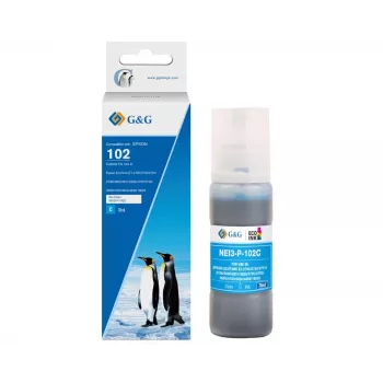 G&G Kompatybilny butelka z tuszem Epson 102/C13T03R240 Cyan (20694)